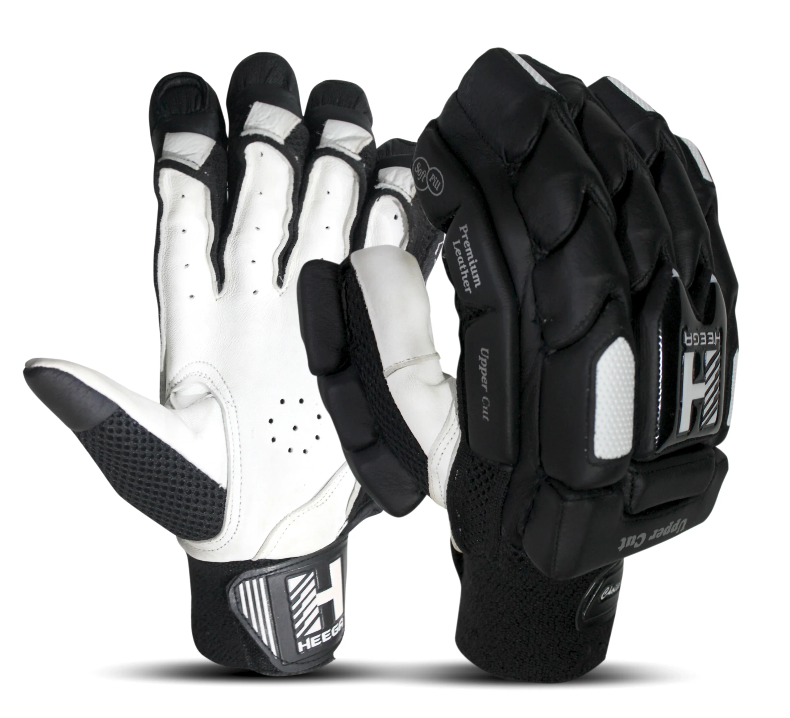 Heega Upper Cut Black Cricket Batting Glove