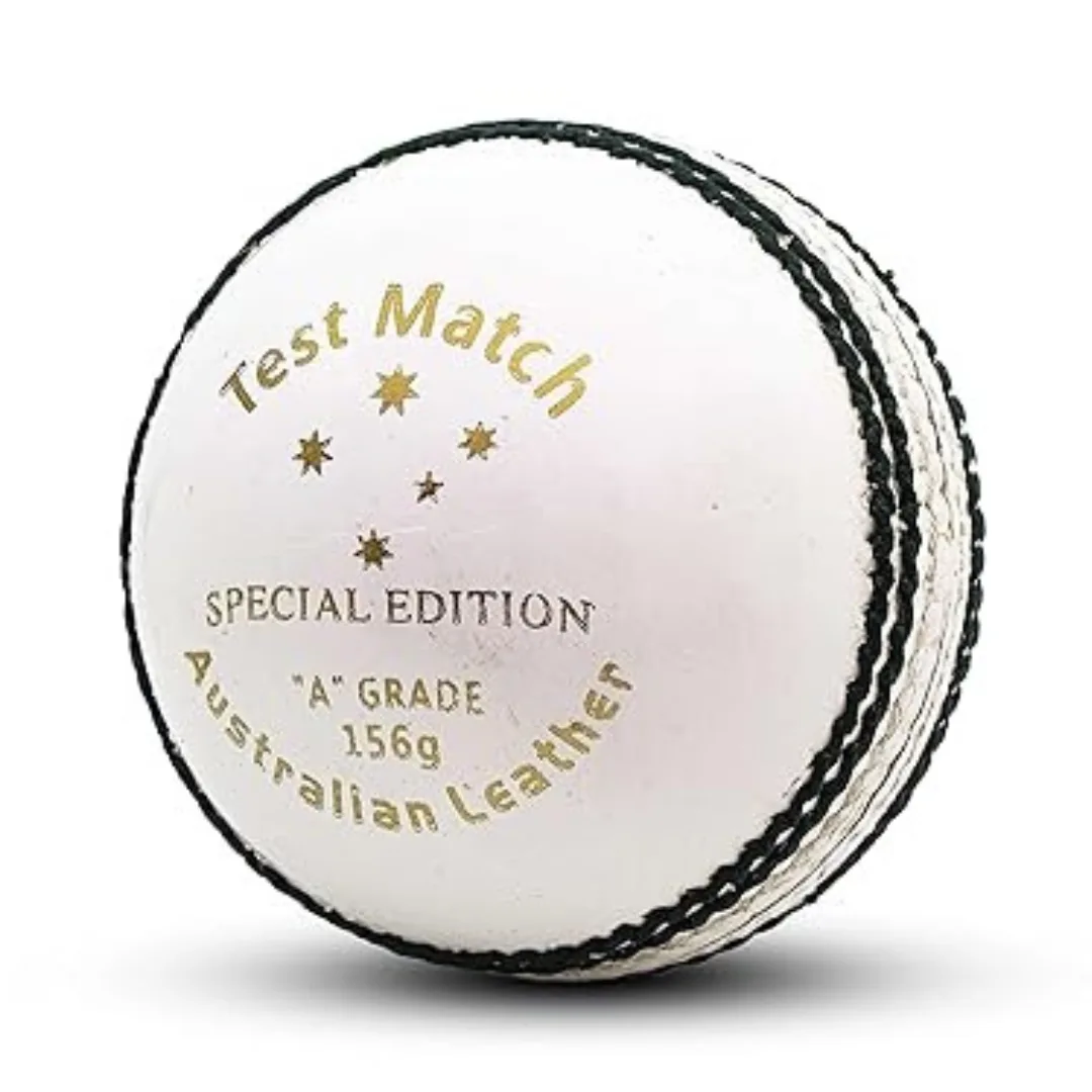 Heega Test Match Special Edition White Leather 4 piece Ball