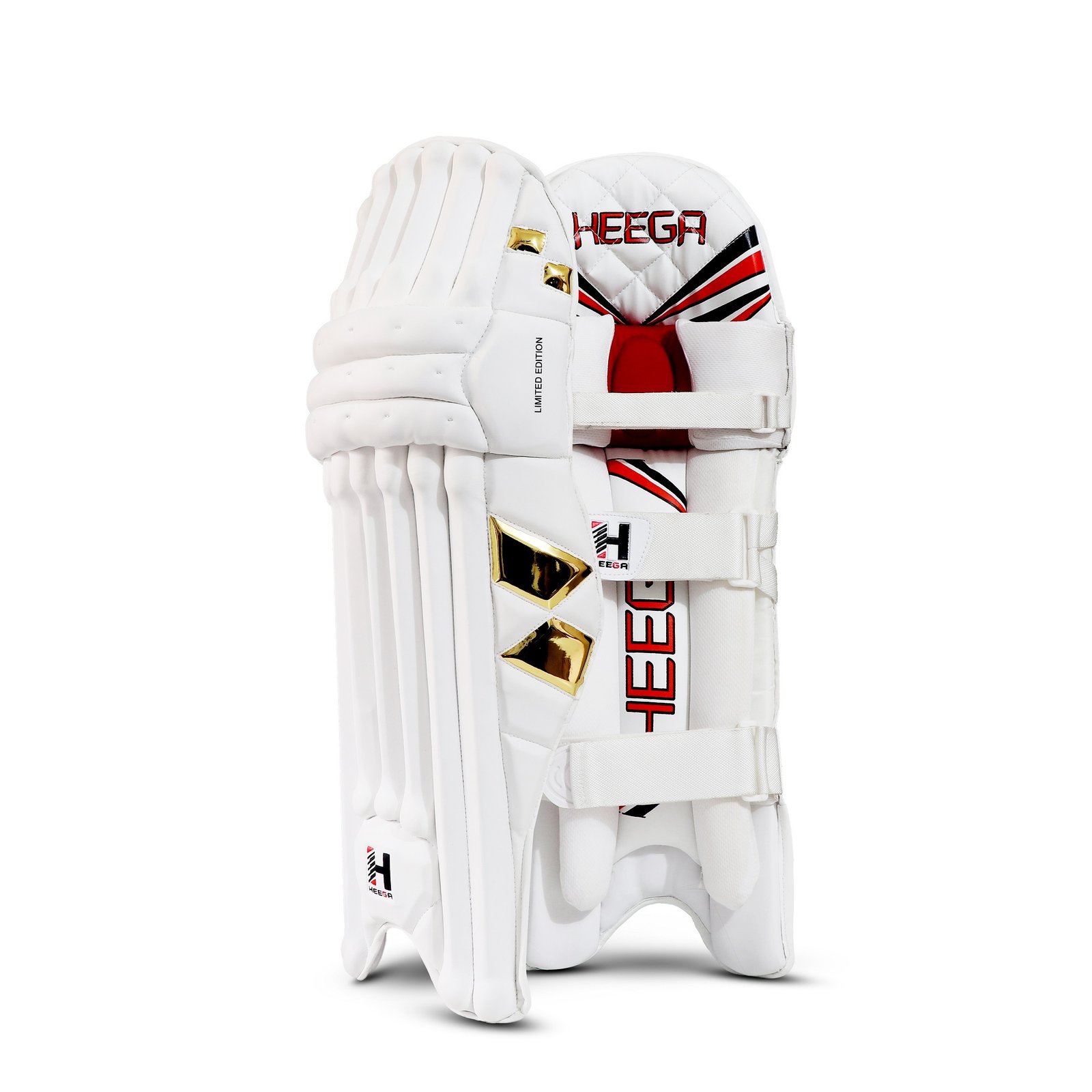 Heega Limited Edition Professional Cricket Batting Leg Guard | | Men's Size | Extra Light Weight (White)