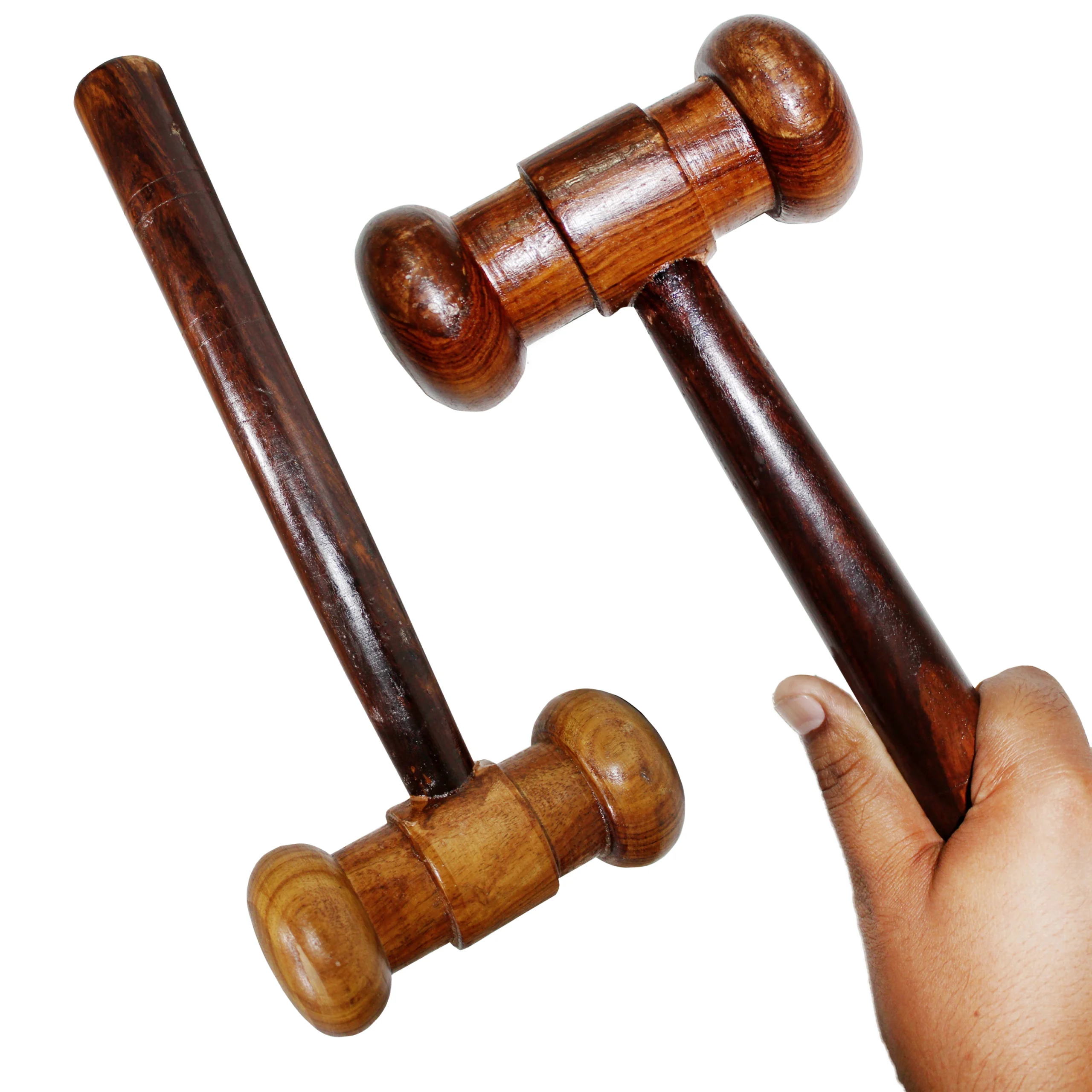 Heega™ Slinger Cricket Bat Hammer Wooden Mallet (Natural/Polished) Pack of 1