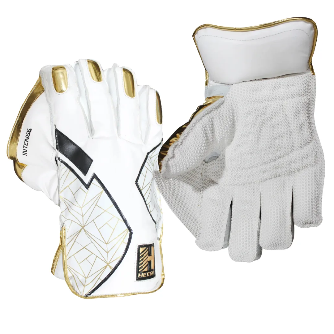 Heega Intense PU Leather Cricket Wicket Keeping Gloves - Size Men