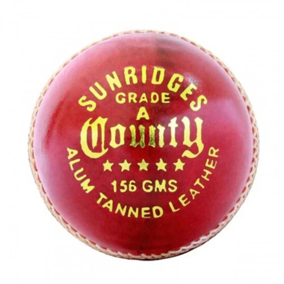 SS County Alum Tanned Cricket Ball Red Four-Piece
