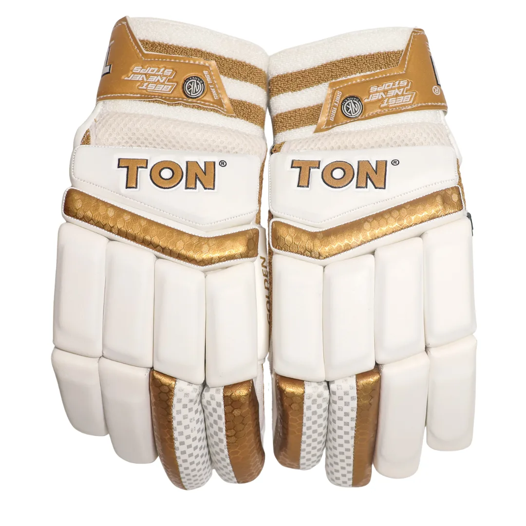 Ton Golden Gutsy Cricket Batting Gloves