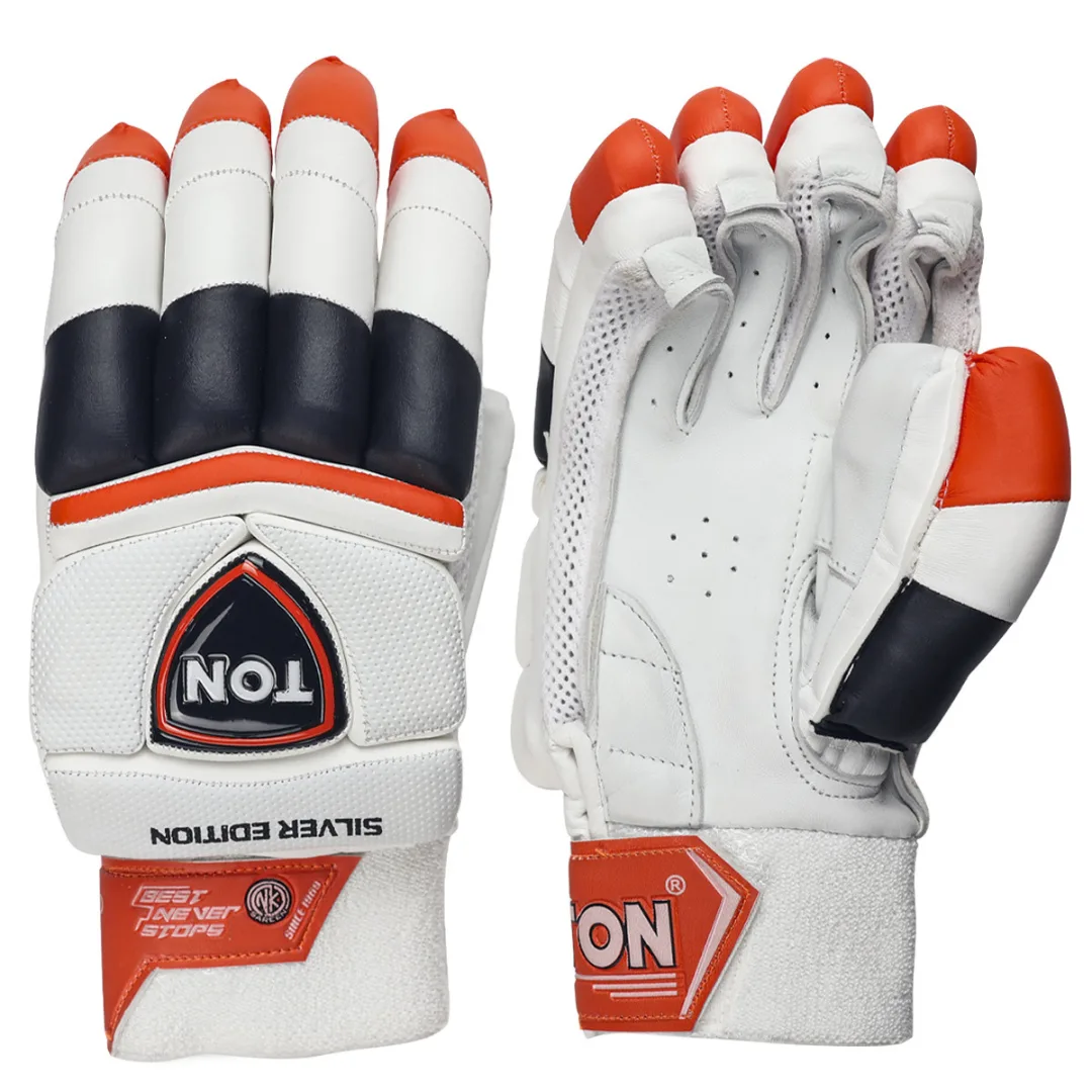 Ton Silver Edition Cricket Batting Gloves (New)