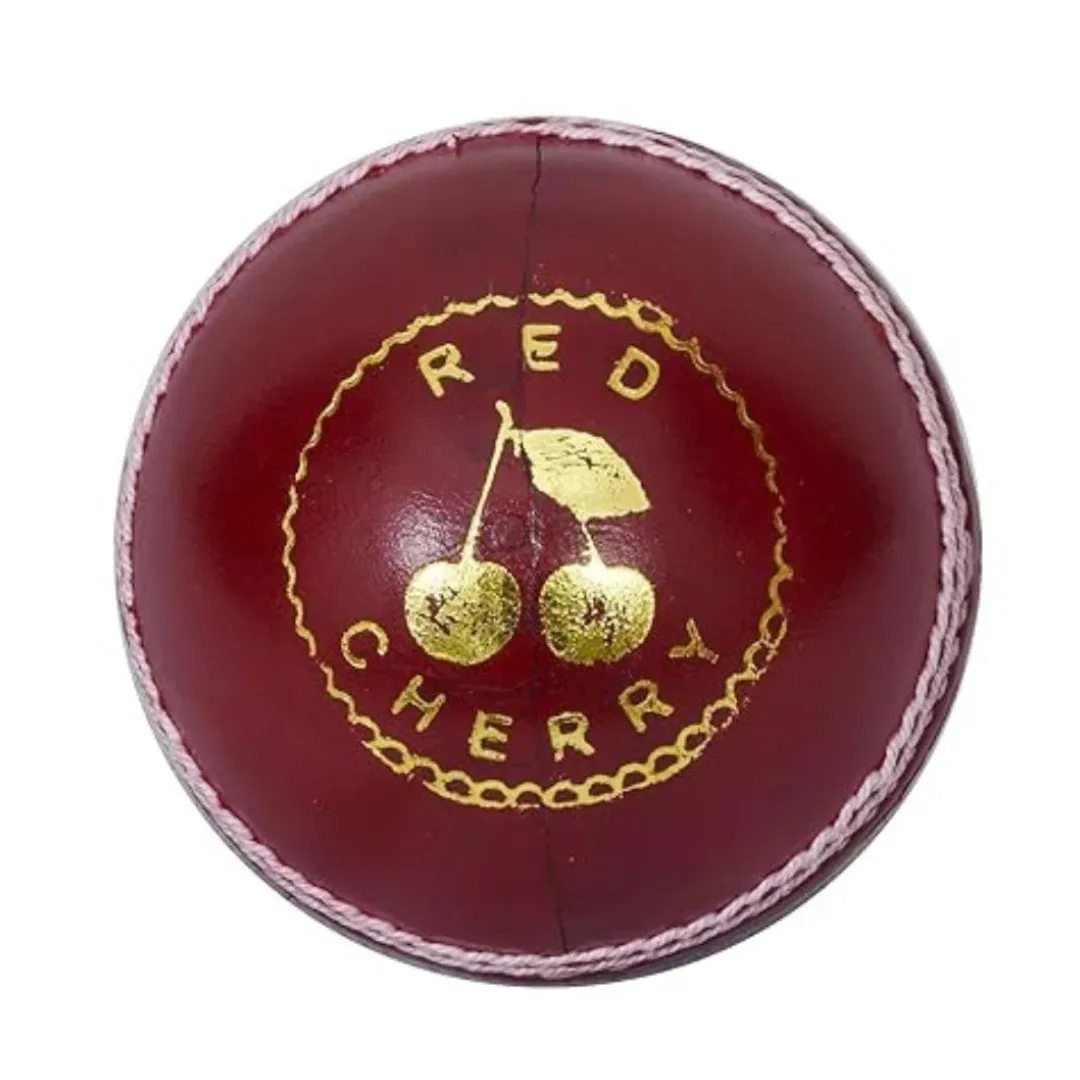 Red Cherry by Kookaburra Leather Cricket Ball, Size Standard (Red)