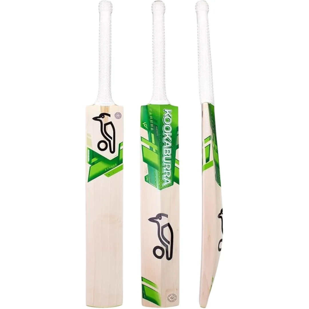 AK Kahuna Kashmir Willow Leather Ball Cricket Bat, Full Size SH, with Cover