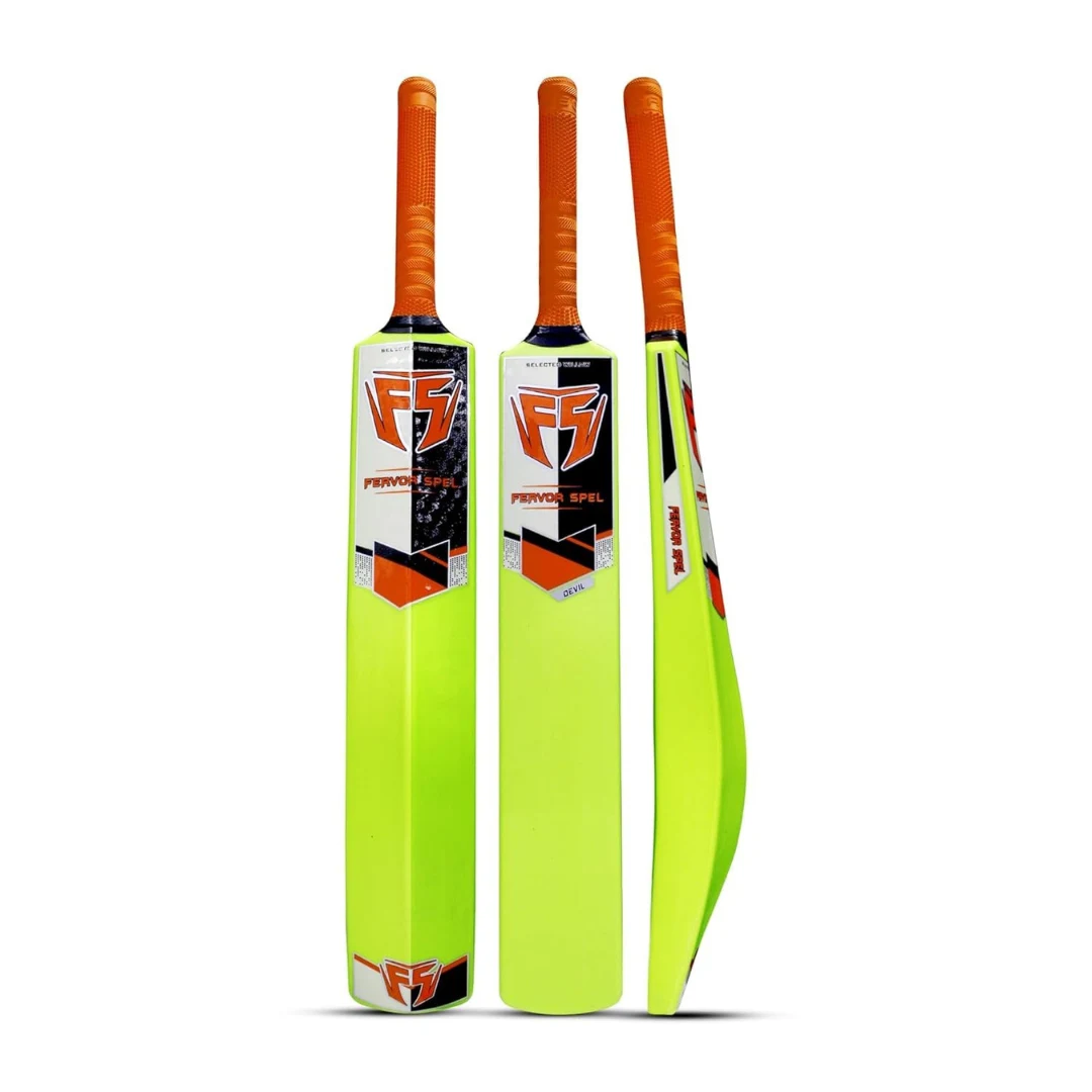 FERVOR SPEL Devil Heavy Plastic Tennis Cricket Bat (Green) (Size 5)