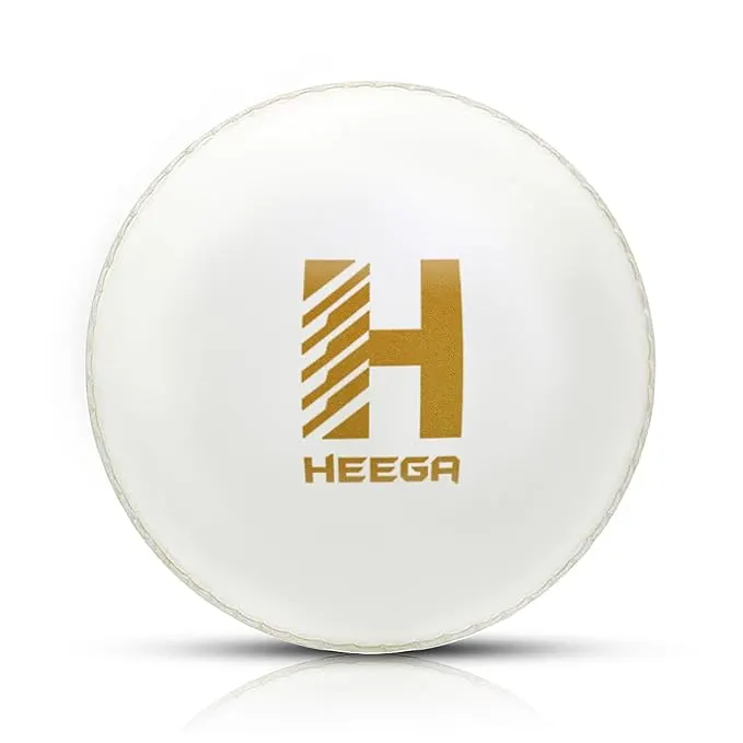 Heega i-30 Synthetic Dual-Color Cricket Ball - Red & White, Nylon Stitched, PVC Exterior, High-Rebound PU Core - Ideal for Training & Matches (Dual Colour-Ball