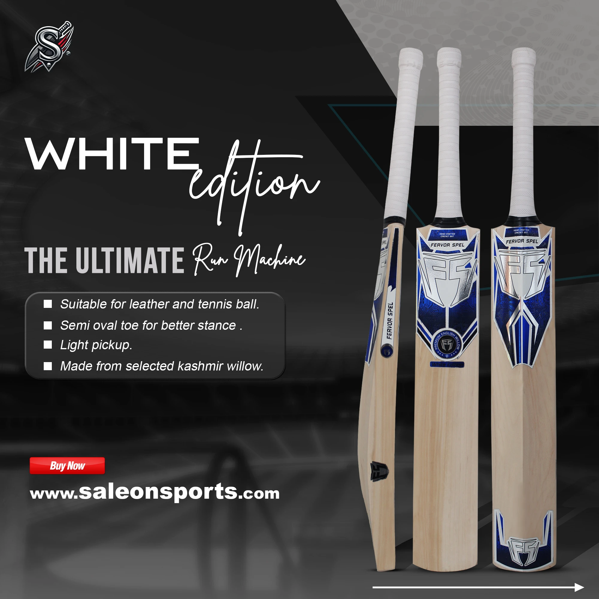 Precision, Power, and Style – The Fervor Spel White Edition Bat Explained 1 Fervor Spel White Edition